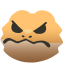 64x62px blob emoji based on a bearded dragon (angry emotion)