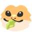 64x62px blob emoji based on a bearded dragon (eating)