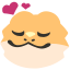 64x62px blob emoji based on a bearded dragon (hearts/love emotion)