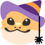 64x62px blob emoji based on a bearded dragon (witch costume)